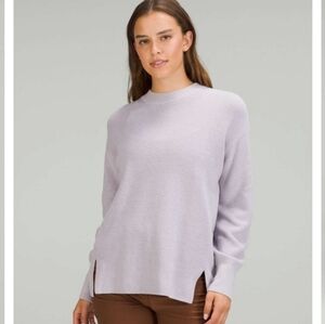 Lululemon Light Pink Oversized Crewneck Knit Sweater S